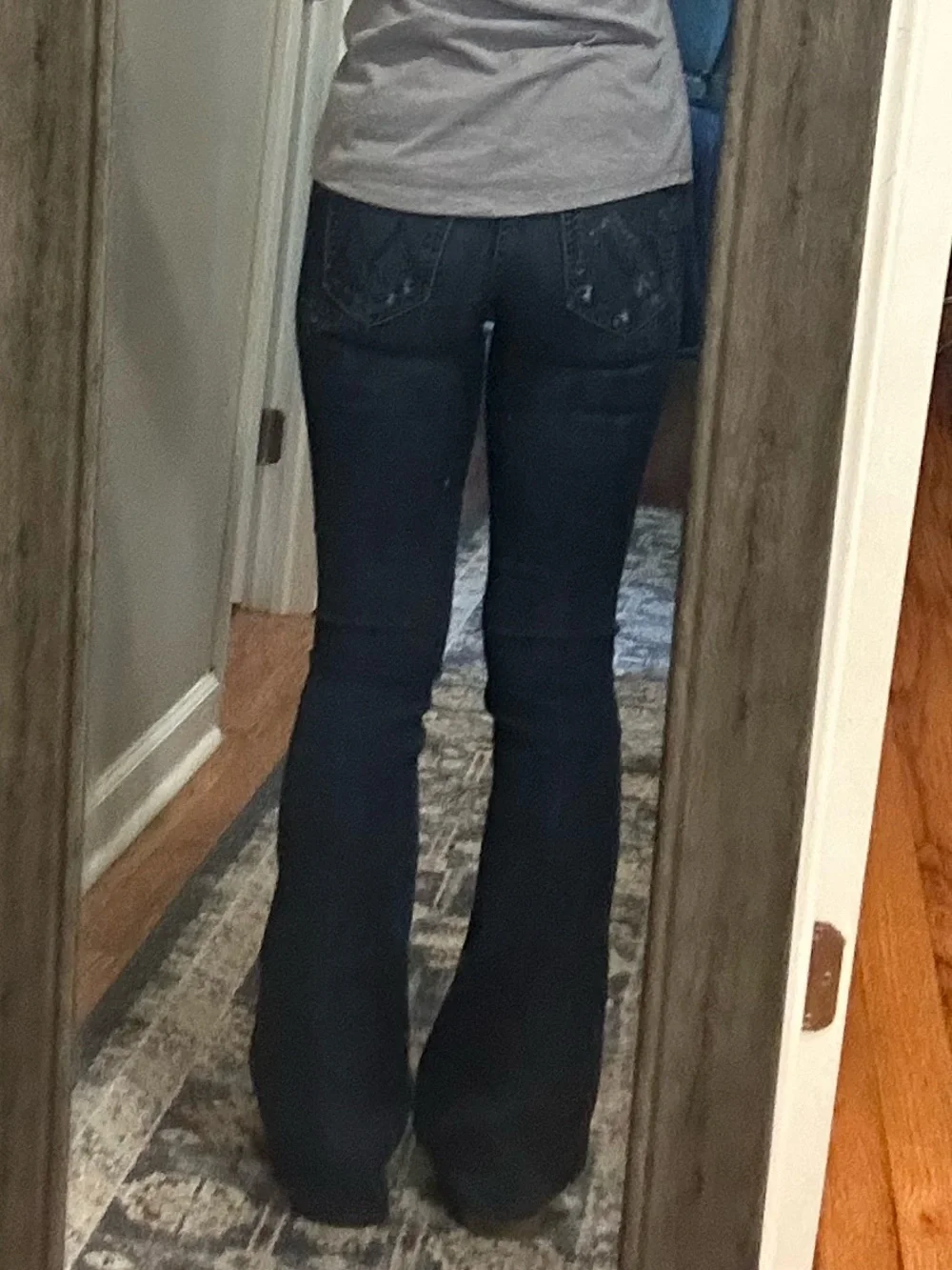 MOTHER The Slacker Mid Rise Flare Stretch Jeans in Spellbound in Seattle - Picture 10 of 15
